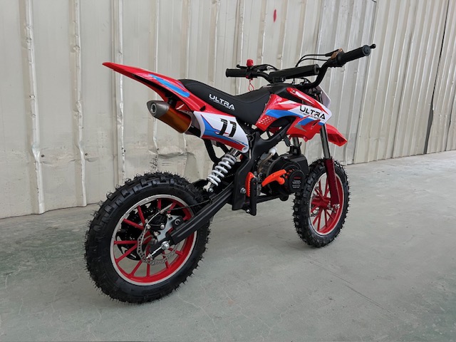 Ultramotorcross kindercrosser 49CC Met trekstarter Rood - Afbeelding 2