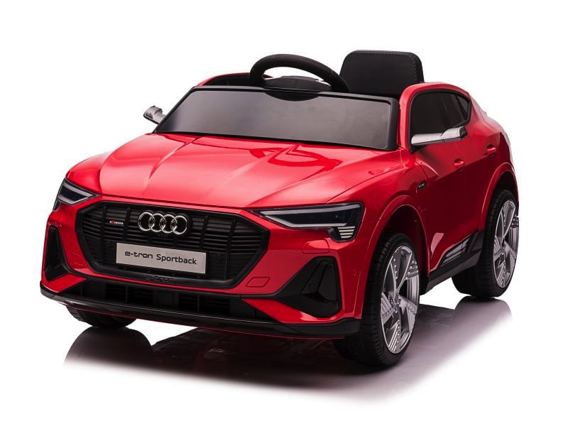 Audi e-tron ,12 volt elektrische kinderauto met rubberen banden, leder zitje en meer!