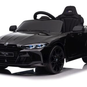 BMW M4, 12 volt elektrische kinderauto, Leder zitje, Rubberen banden, Kinder Accu Auto!