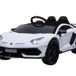 Lamborghini Aventador SVJ, 12 volt elektrische kinderauto met echte vleugeldeuren!