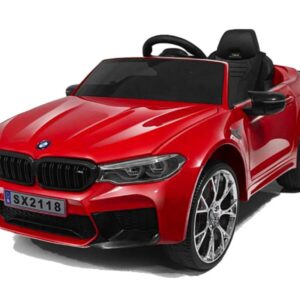 BMW M5, Leder zitje, Rubberen banden, Kinder Accu Auto!