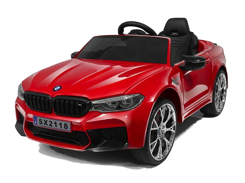 BMW M5, Leder zitje, Rubberen banden, Kinder Accu Auto!