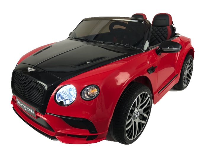 Bentley Supersports, 2 zitter elektrische kinderauto, rubberen banden en meer!