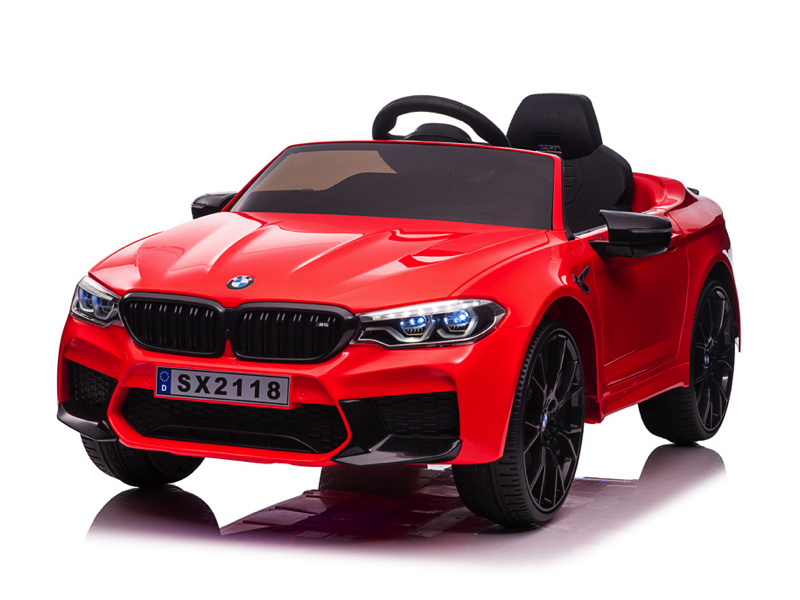 BMW M5, Leder zitje, Rubberen banden, Kinder Accu Auto! - Afbeelding 2