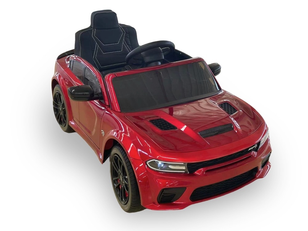 Dodge Charger SRT, 12 volt elektrische kinderauto, Leder zitje, Rubberen banden, Kinder Accu Auto! - Afbeelding 2