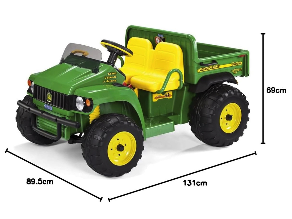 John Deere 12 volt elektrische kinder tractor met werkende graafarm en kantel bak duits engels frans vertaling - Afbeelding 12