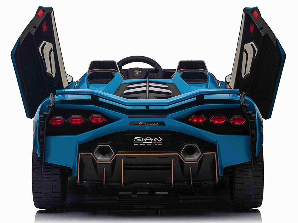 Lamborghini Sian, 2-persoons 24 volt elektrische kinderauto met rubberen banden, leder zitje en meer - Afbeelding 4