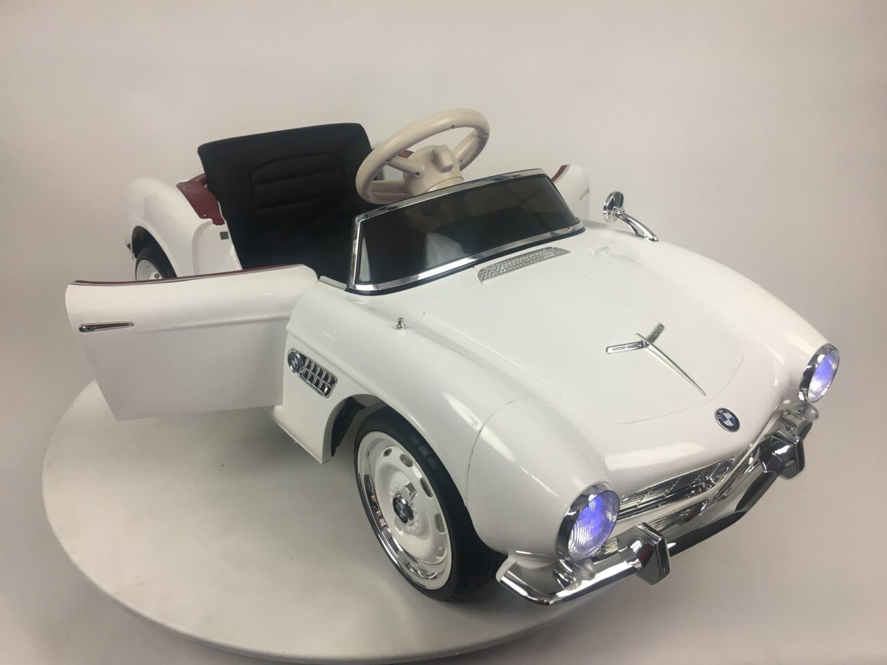 BMW 507 Oldtimer, 12 volt elektrische kinderauto met echte deuren - Afbeelding 4