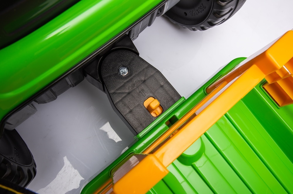 Tractor + aanhanger, 2 x 12 volt motoren, elektrische kindertractor + aanhanger. - Afbeelding 5