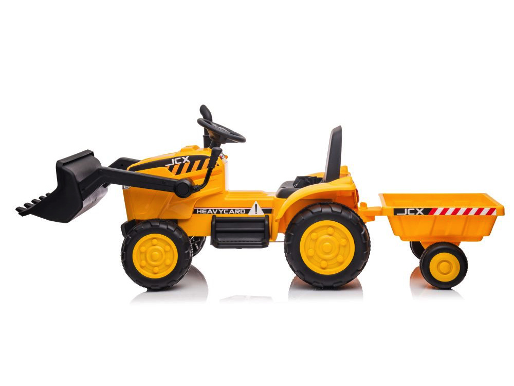 Graafmachine met trailer, 12v kinder accu voertuig, leder zitje en meer! - Afbeelding 5