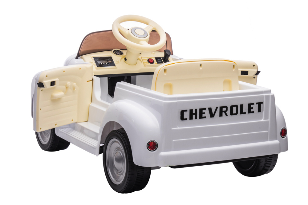 Chevrolet 3100 Classic, 12V elektrische kinder voertuig, leder zitje, rubberen banden - Afbeelding 5