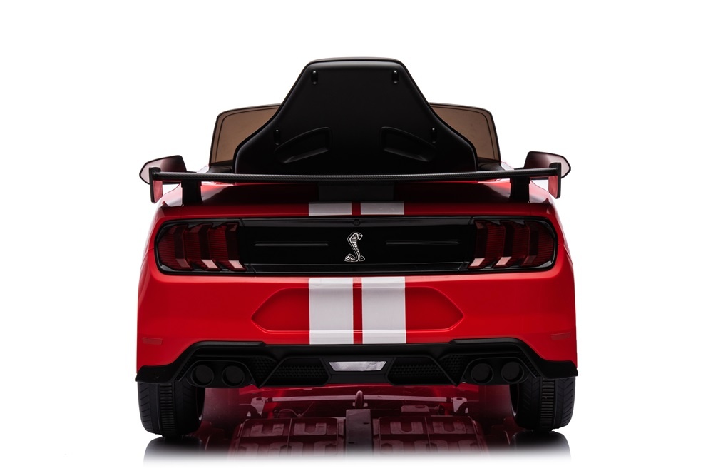 Ford Mustang GT500,12 volt elektrische kinderauto met rubberen banden, leder zitje en meer! - Afbeelding 6