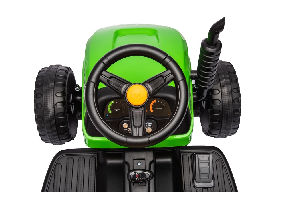 Tractor + aanhanger, 2 x 12 volt motoren, elektrische kindertractor + aanhanger. - Afbeelding 7