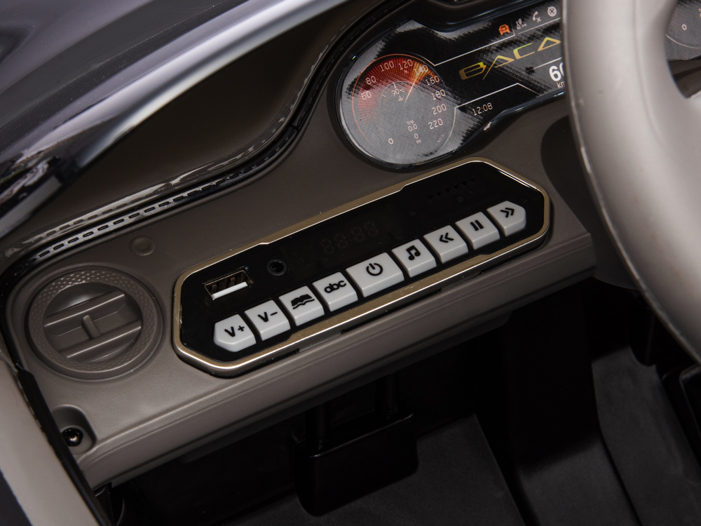 Bentley Bacalar, 12 volt elektrische kinderauto, leder zitje, rubberen banden en meer. - Afbeelding 7