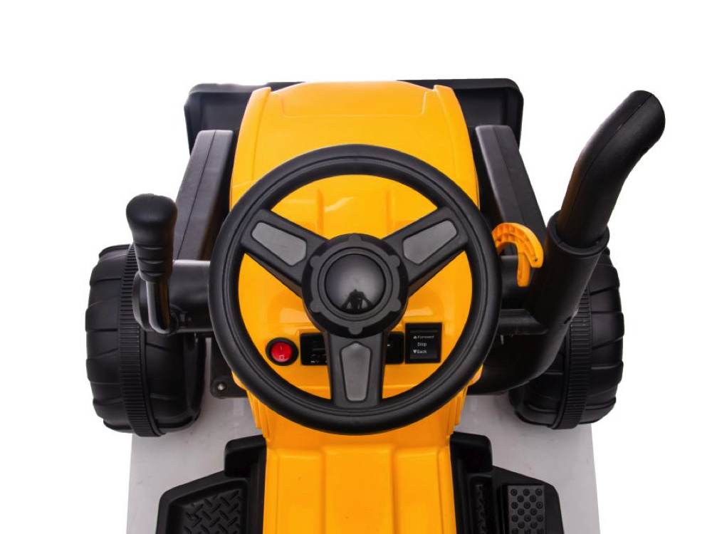 Graafmachine met trailer, 12v kinder accu voertuig, leder zitje en meer! - Afbeelding 7