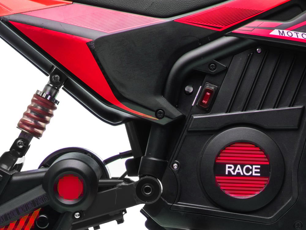 Crossmotor, 24 volt elektrische kinder motor met geveerde wielen - Afbeelding 12