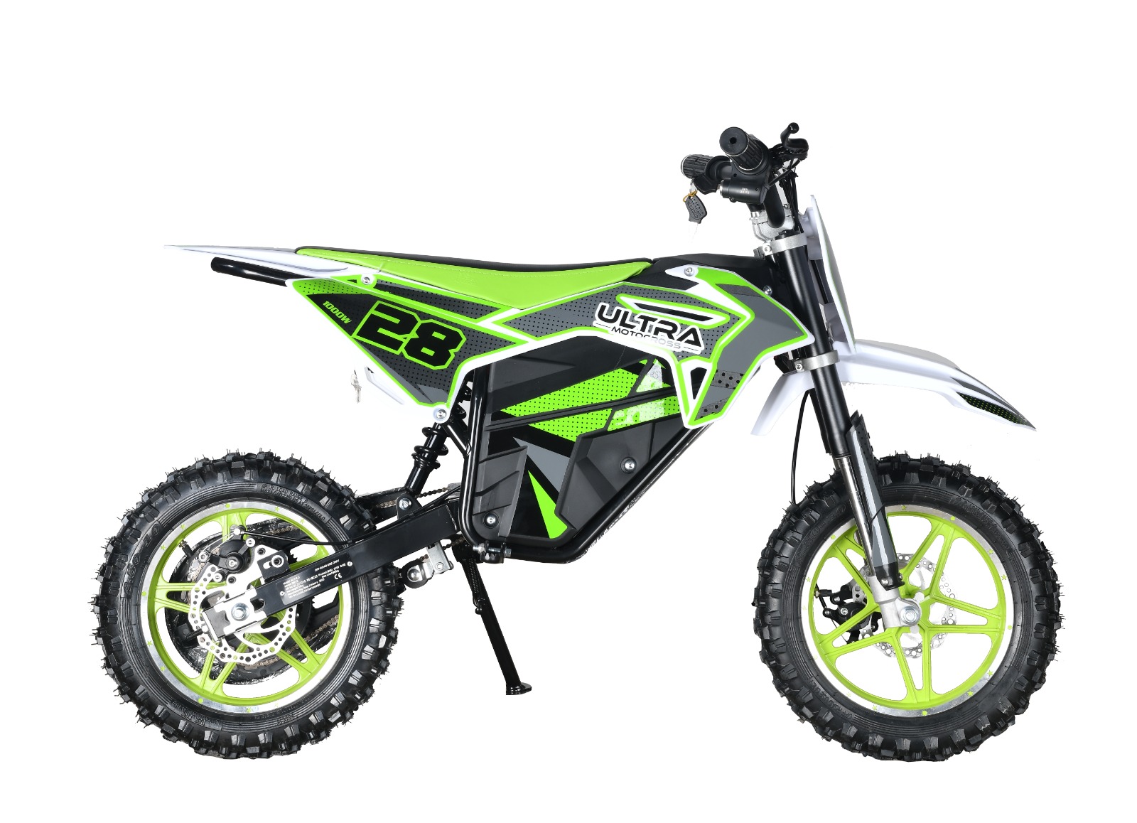 Ultra Motorcross Crossmotor 1000W 36 Volt Groen Max 30 KM/U - Afbeelding 5