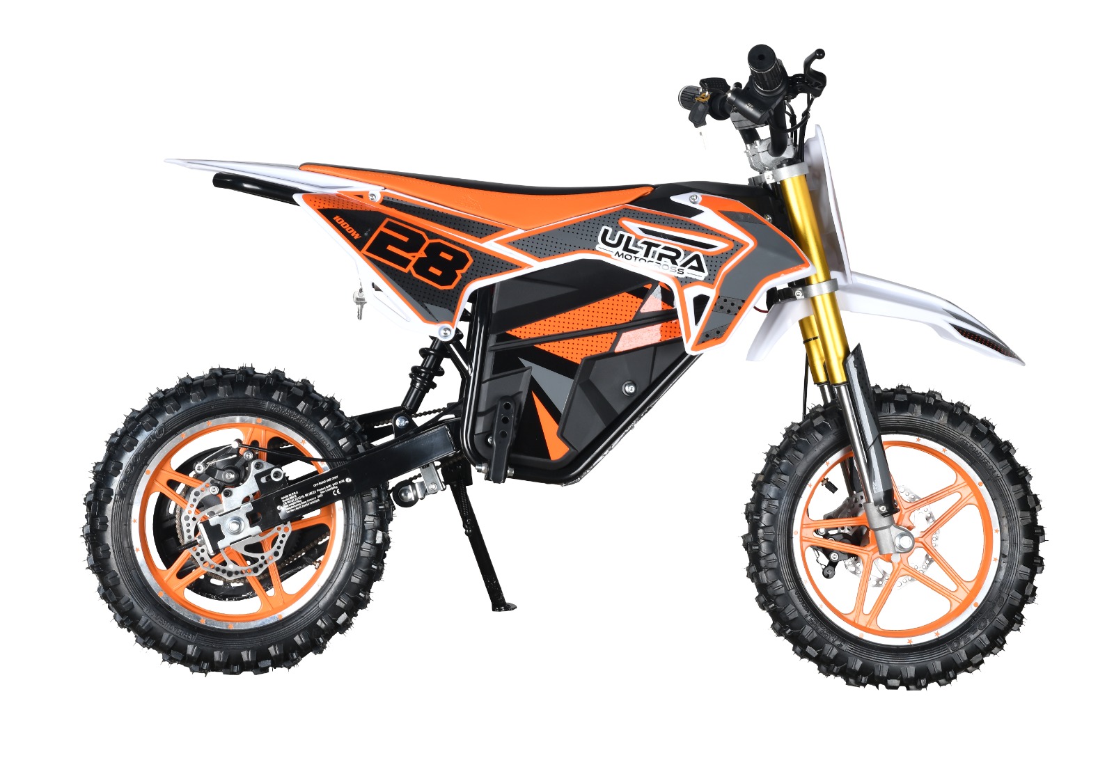 Ultra Motorcross Crossmotor 1000W 36 Volt Oranje Max 30 KM/U - Afbeelding 2
