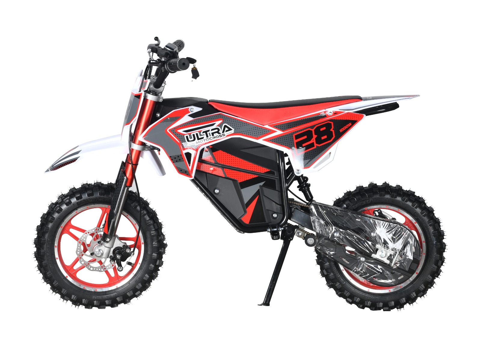 Ultra Motorcross Crossmotor 1000W 36 Volt Rood Max 30 KM/U - Afbeelding 3