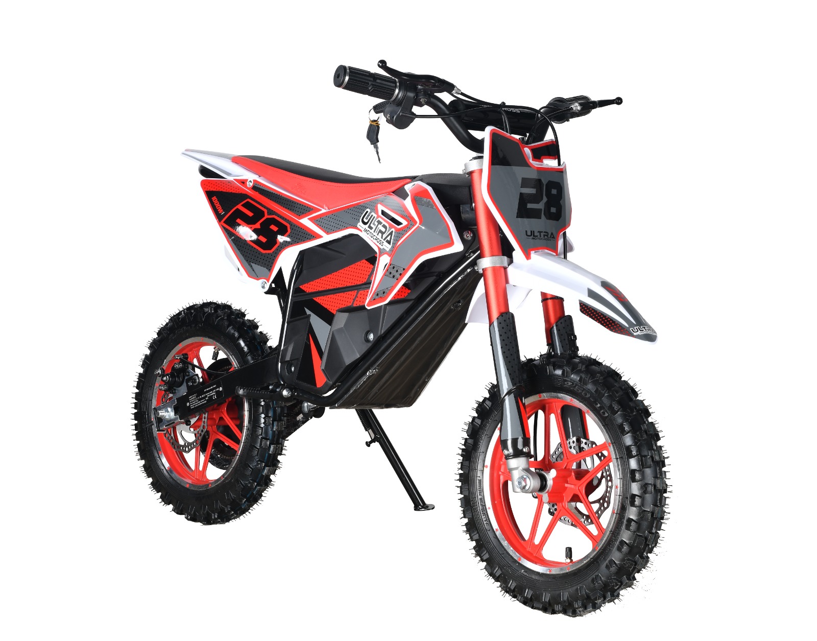 Ultra Motorcross Crossmotor 1000W 36 Volt Rood Max 30 KM/U - Afbeelding 4