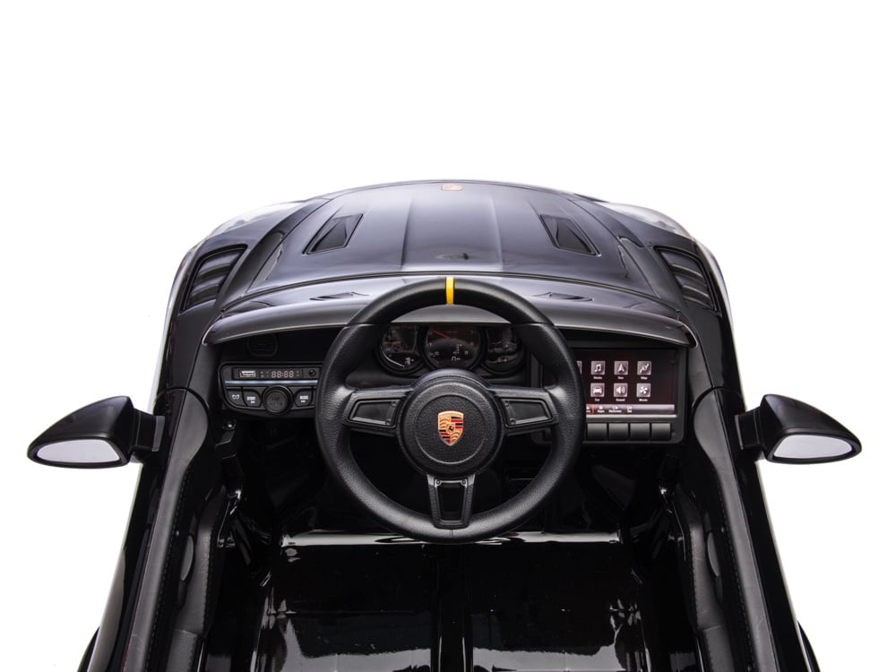 Porsche Spyder RS, 12 volt Lithium accu, rubberen banden, leder zitje en meer! - Afbeelding 6